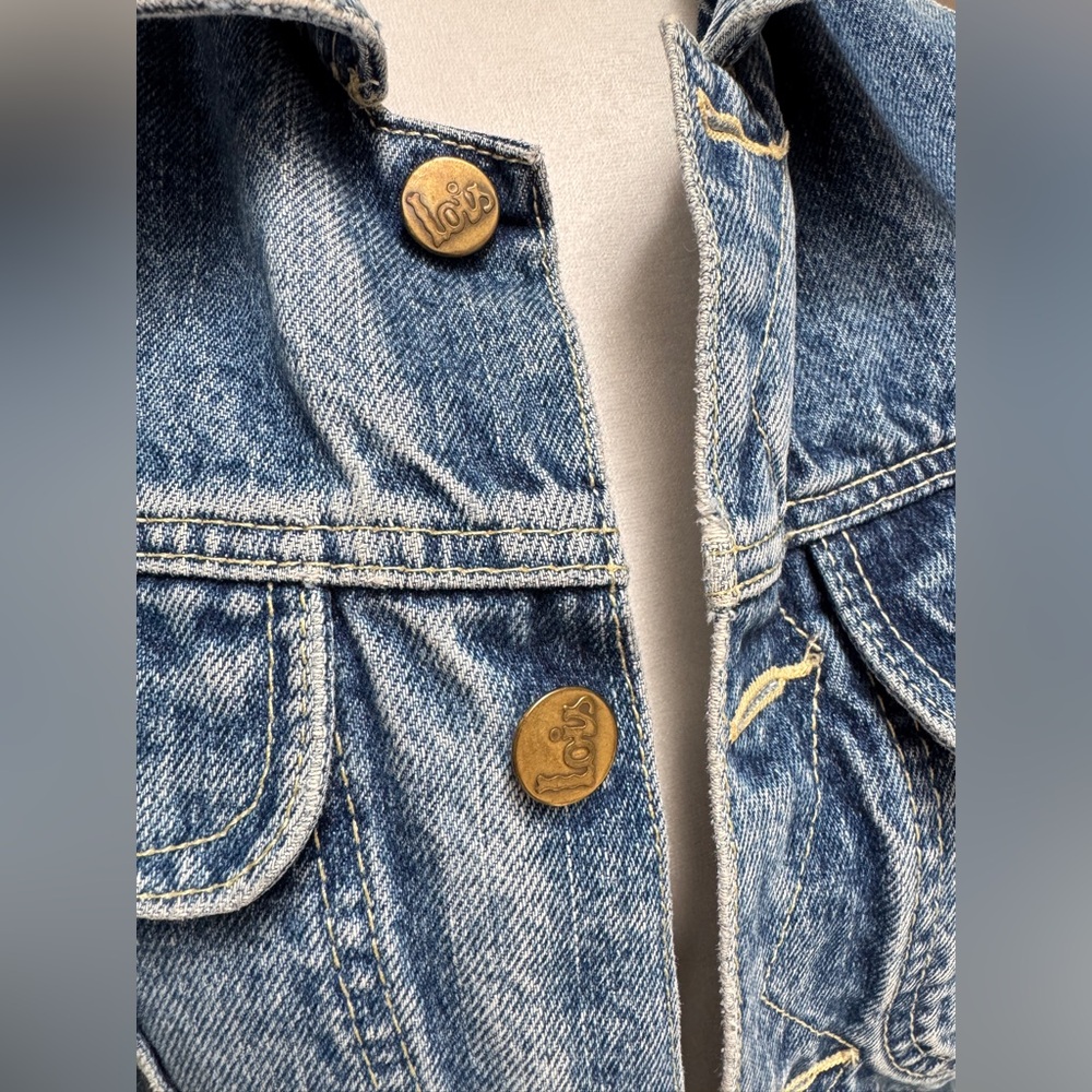 Lois Vintage 70s/80s Distressed Denim Jacket - Picture 10 of 11